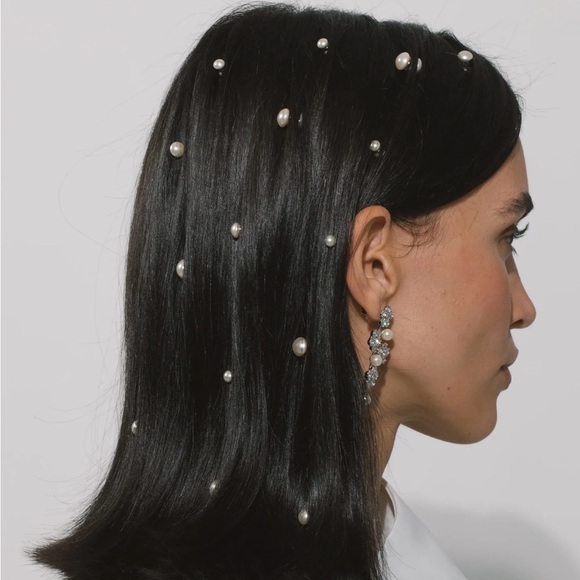 New Jennifer Behr Paige Pearl Hair Magnet Set - Picture 3 of 4